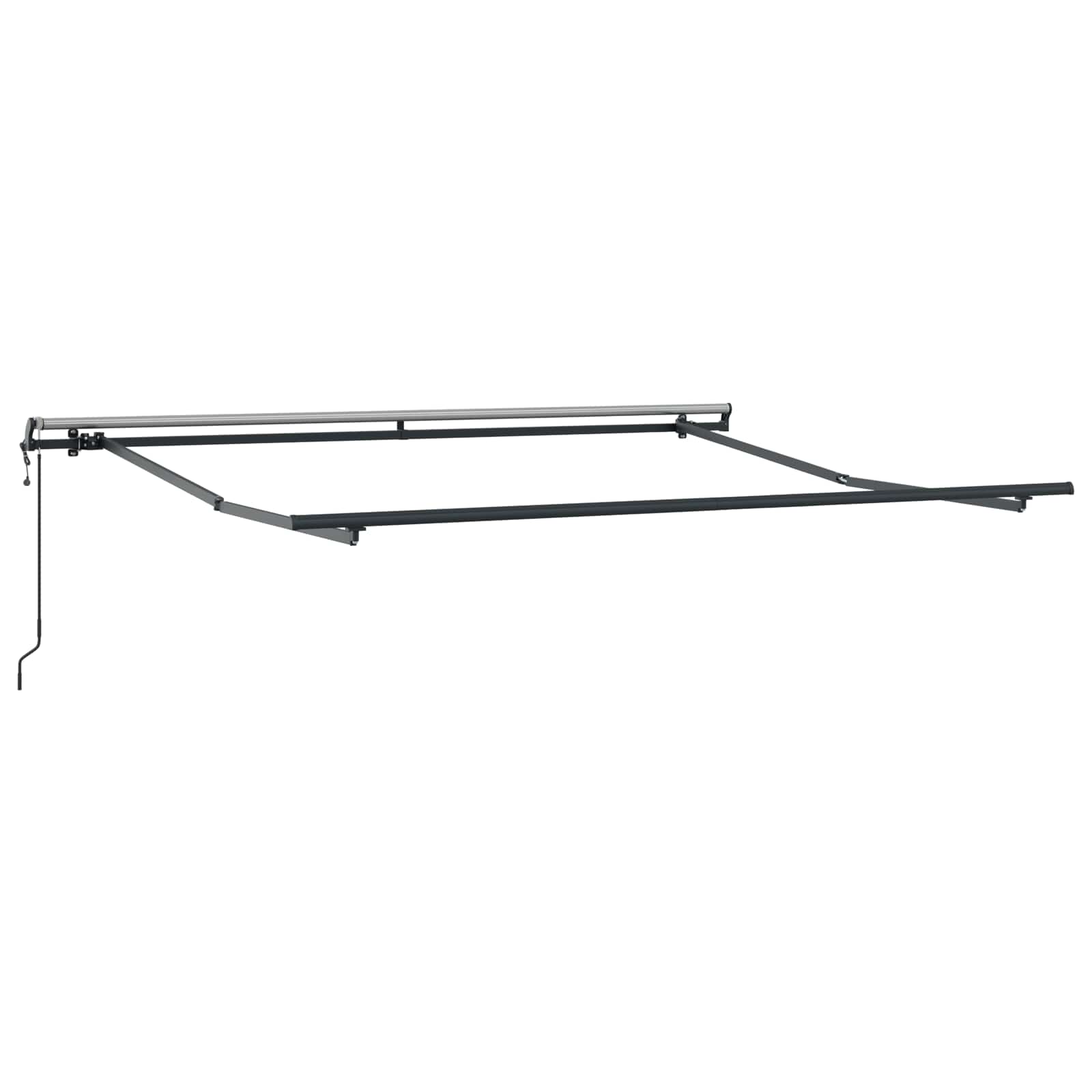Udtrækkelig Markise Rød Og Sort 350 X 250 Cm Stof Og Aluminium - Billede 5