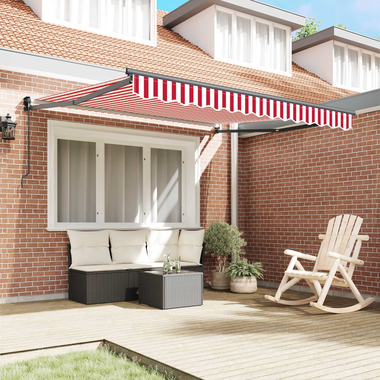 Utrækkelig Markise Og Hvid 350 X 250 Cm - Billede 3