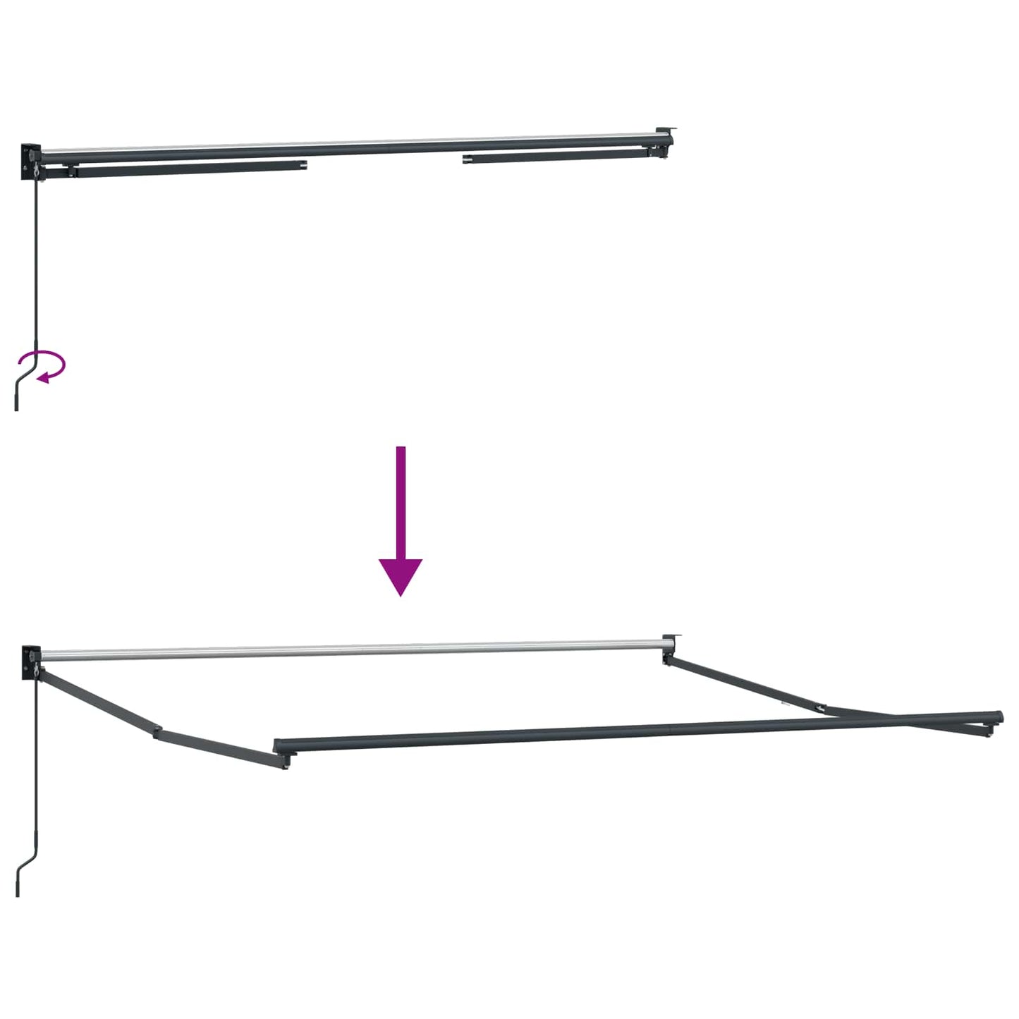 Utrækkelig Markise Og Hvid 350 X 250 Cm - Billede 9