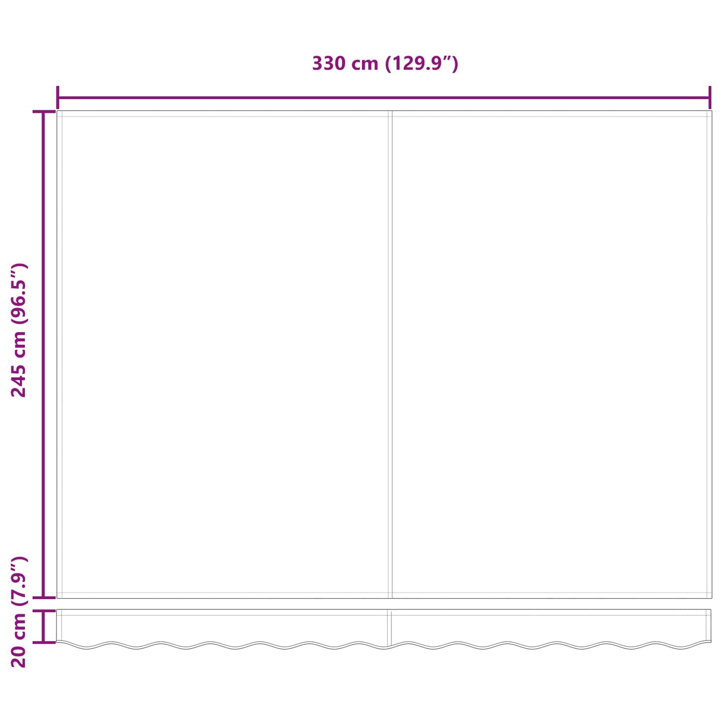 Utrækkelig Markise Og Hvid 350 X 250 Cm - Billede 11