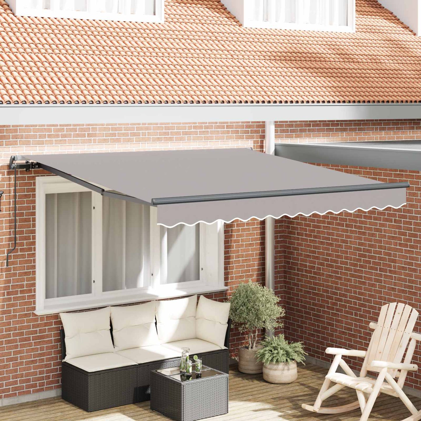 Udtrækkelig Markise Polyester Og Aluminium - Variant 3330379