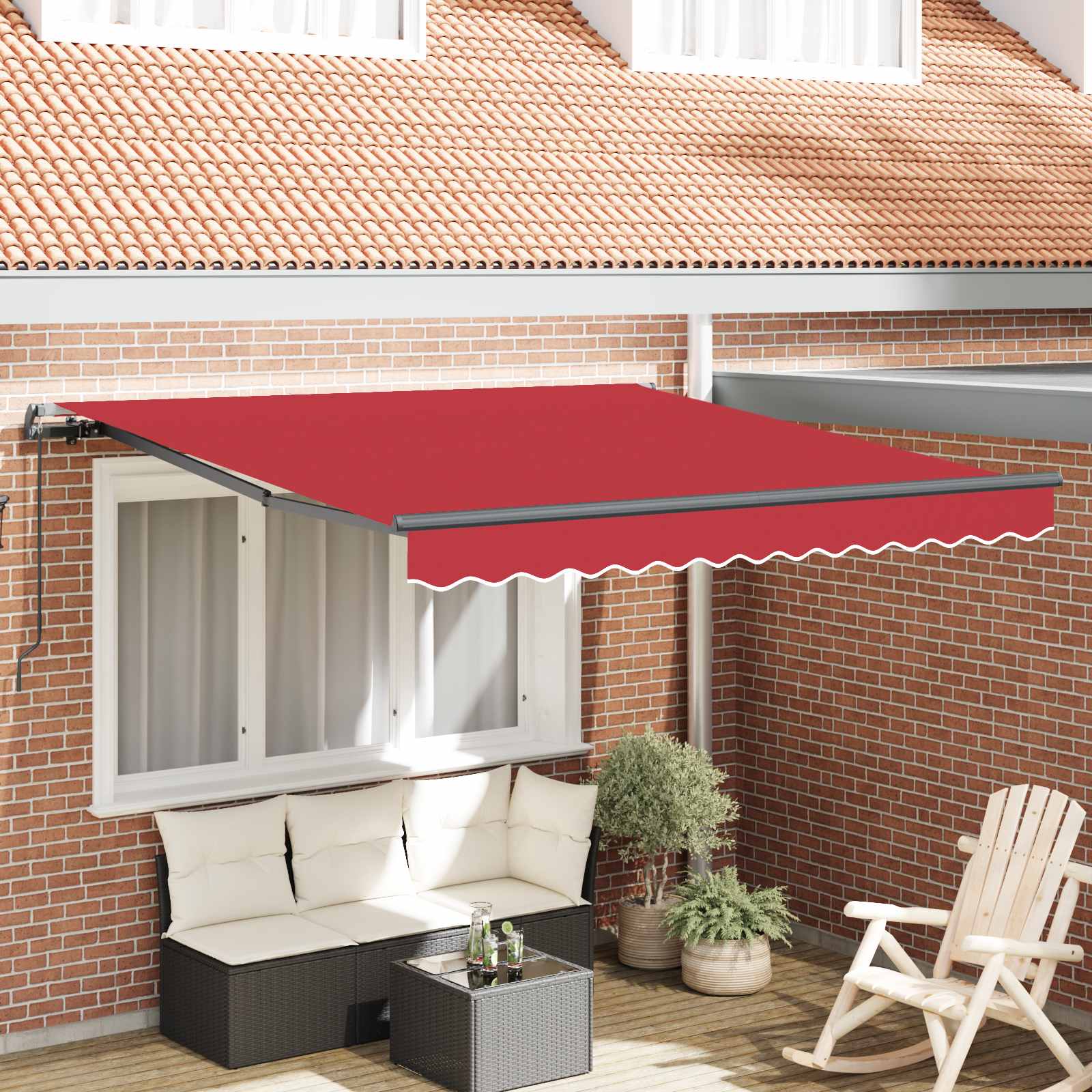 Udtrækkelig Markise Polyester Og Aluminium - Variant 3330433