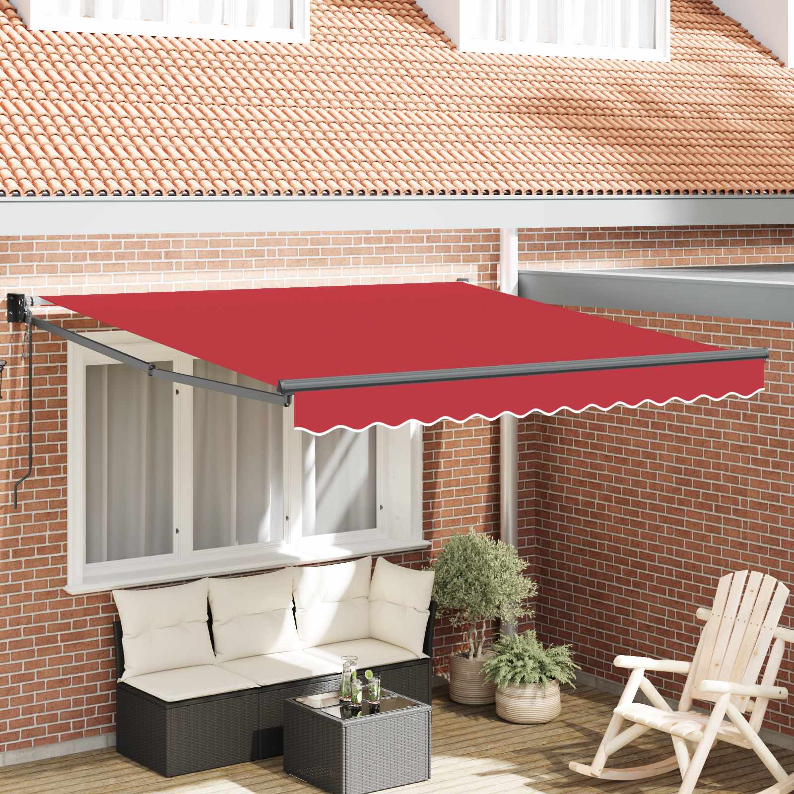 Udtrækkelig Markise Polyester Og Metal - Variant 3330440