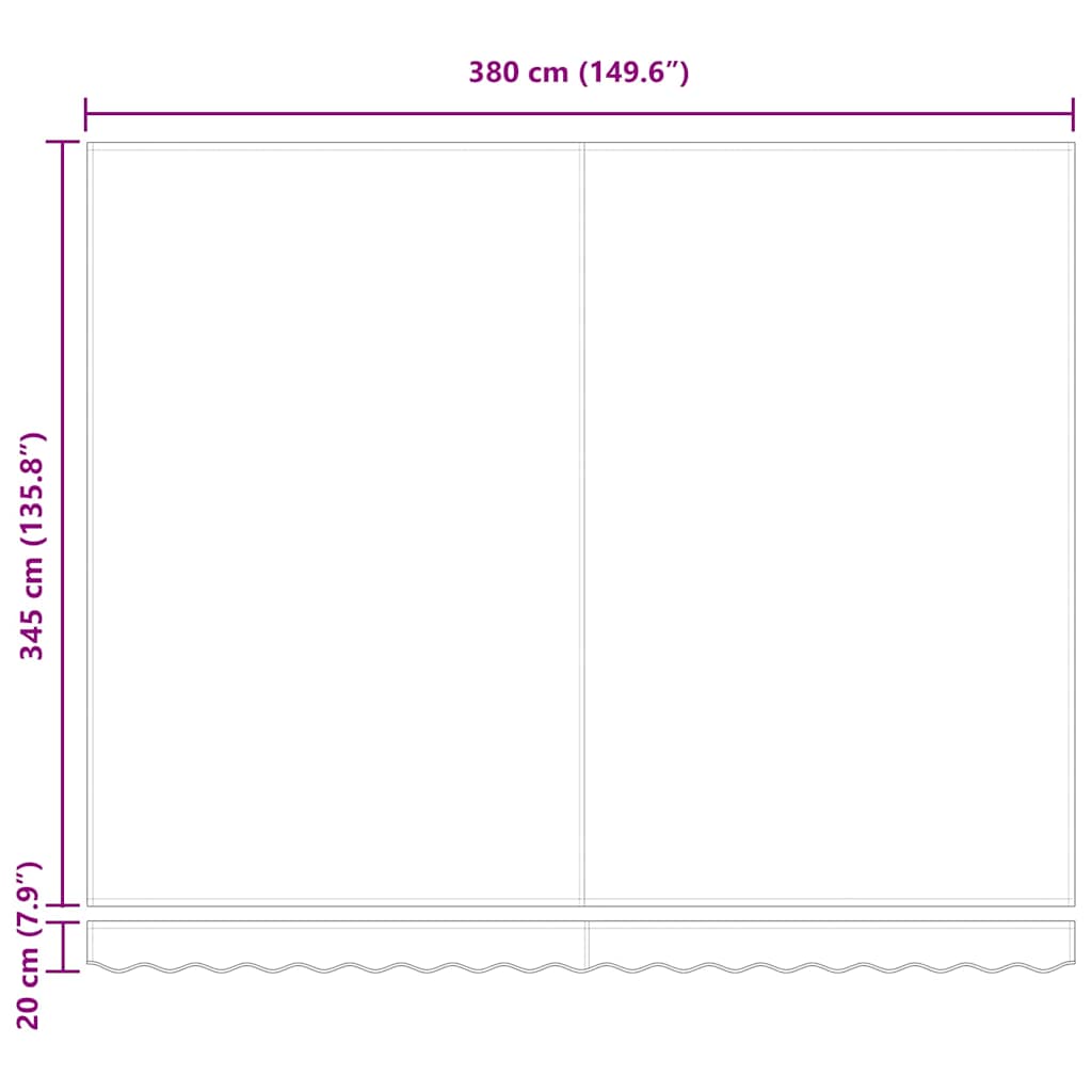 Elektrisk Utrækkelig Markise 400 × 350 Cm - Billede 13