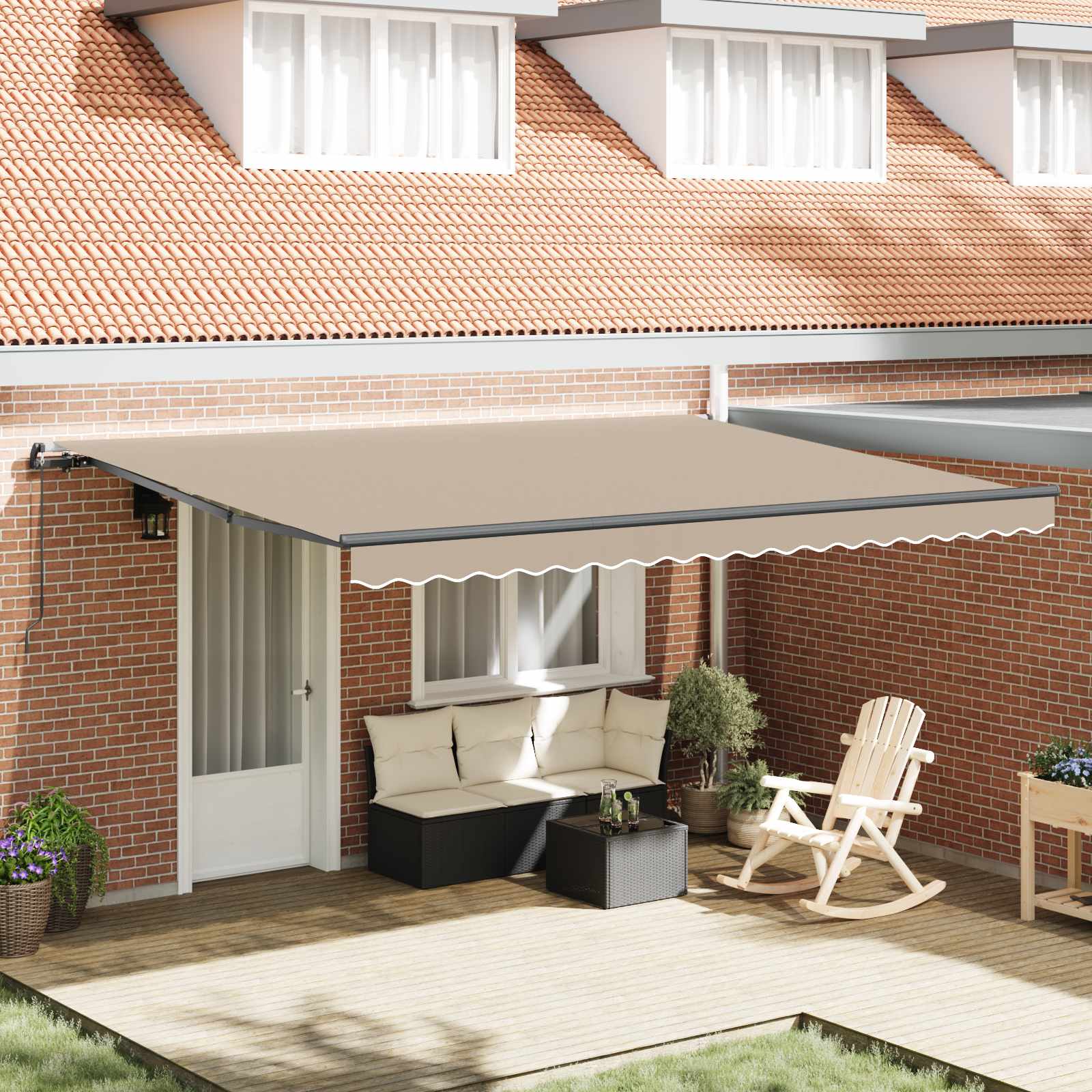 Udtrækkelig Markise Polyester Og Aluminium - Variant 3330973