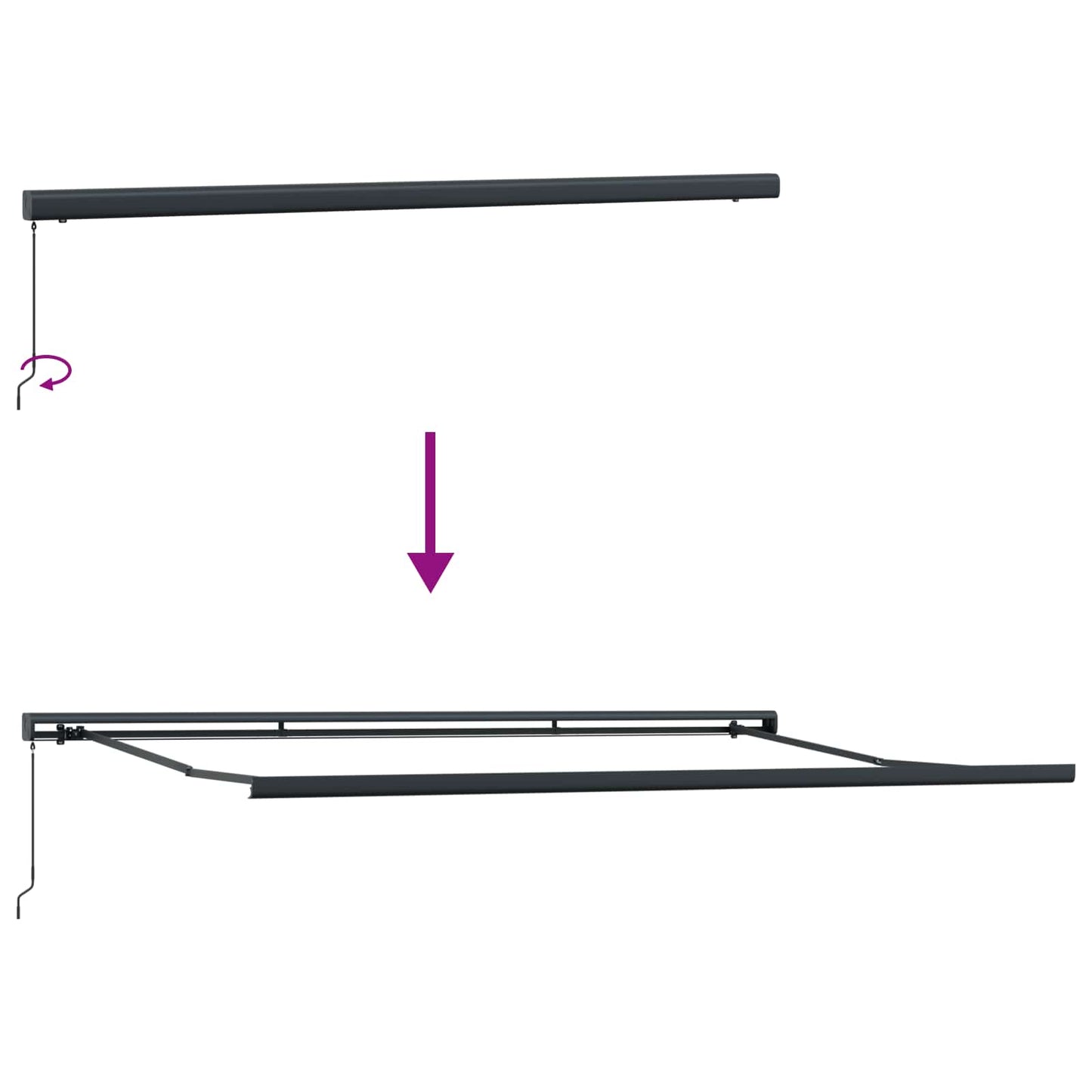 Utrækkelig Markise 500 × 300 Cm Stof Og Metal - Billede 9