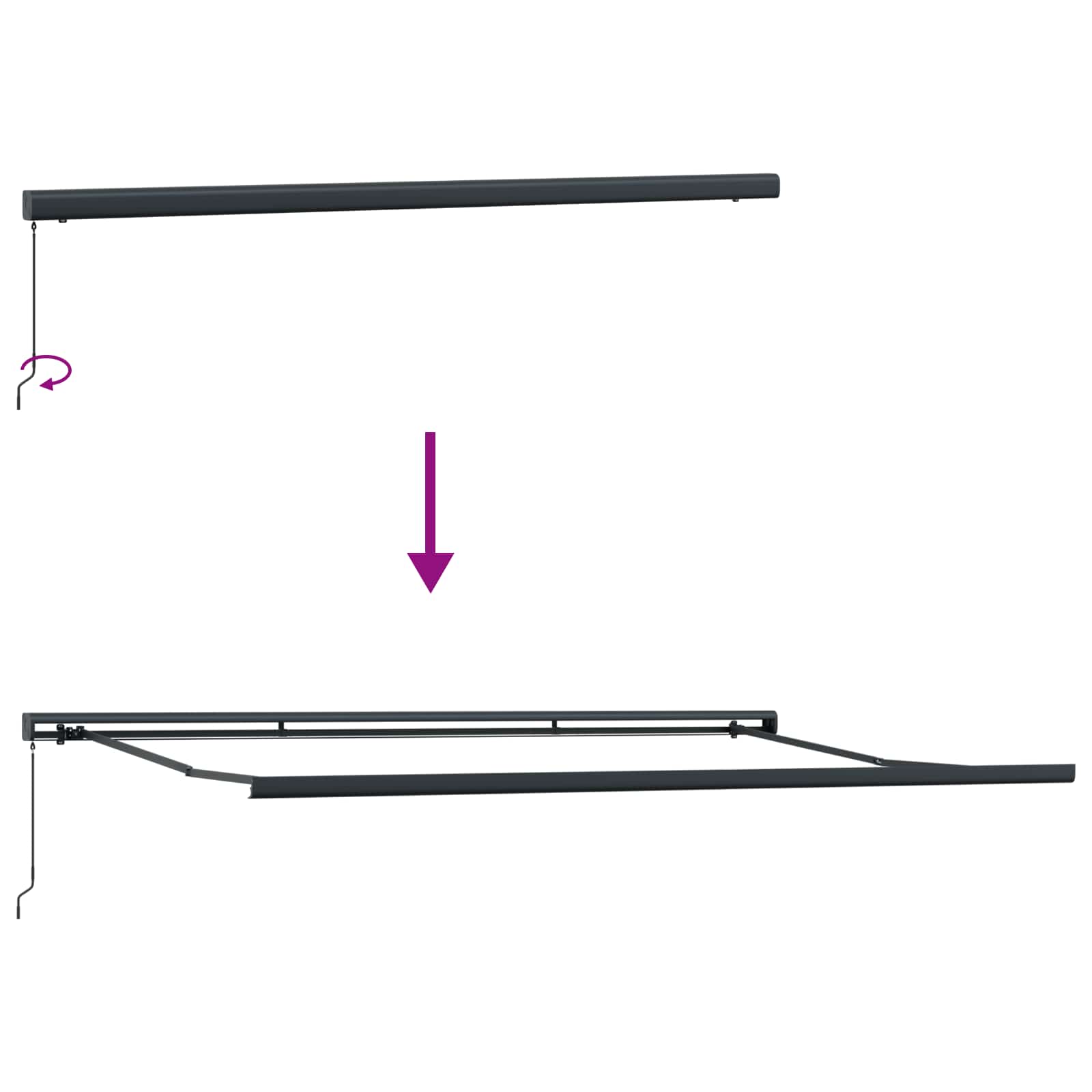 Utrækkelig Markise 500 × 300 Cm Stof Og Metal - Billede 9