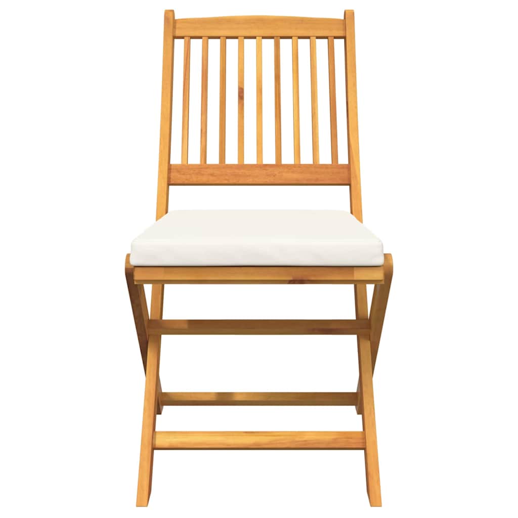 Sammenklappelig Stol Med Pude Hvid 49 X 57.5 X 92cm - Billede 5