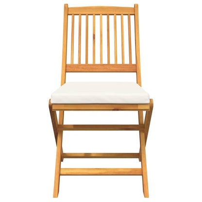 Sammenklappelig Stol Med Pude Hvid 49 X 57.5 X 92cm - Billede 5