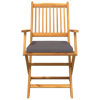 Sammenklappelig Stol Med Pude Grå 49 X 57.5 X 92cm - Billede 5