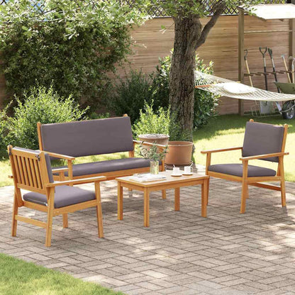 Havesofa Sæt 4 Dele 120 X 65,5 X 79 Cm Massivt Akacietræ - Billede 4