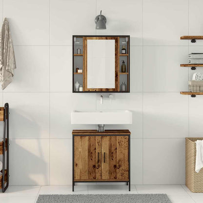 Badeværelsesmøbel Sæt Med Hylde 2 Pcs Brun 60 X 30 X 60 Cm - Billede 4