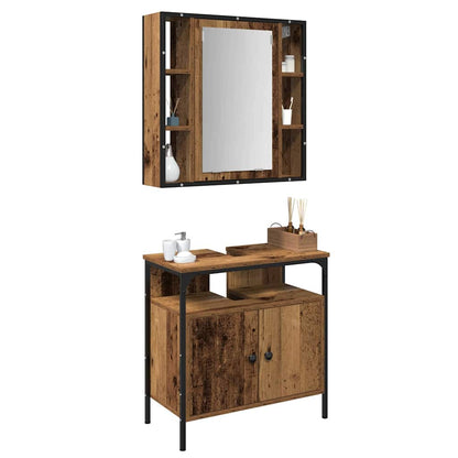 Badeværelsesmøbel Sæt Med Hylde 2 Pcs Brun 60 X 30 X 60 Cm - Billede 3
