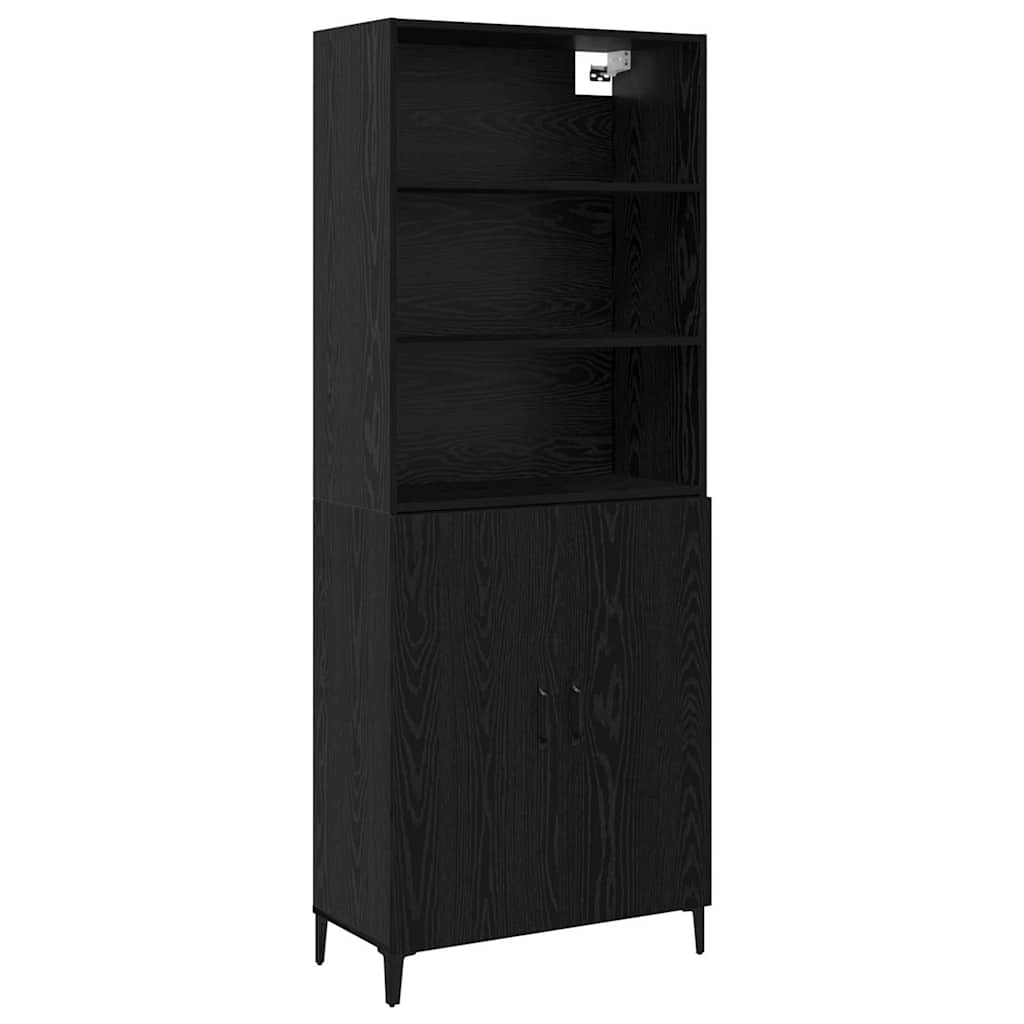 Sideboard Sort Eg 69.5 X 32.5 X 180 Cm Konstrueret Træ - Billede 2