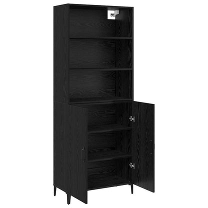 Sideboard Sort Eg 69.5 X 32.5 X 180 Cm Konstrueret Træ - Billede 5