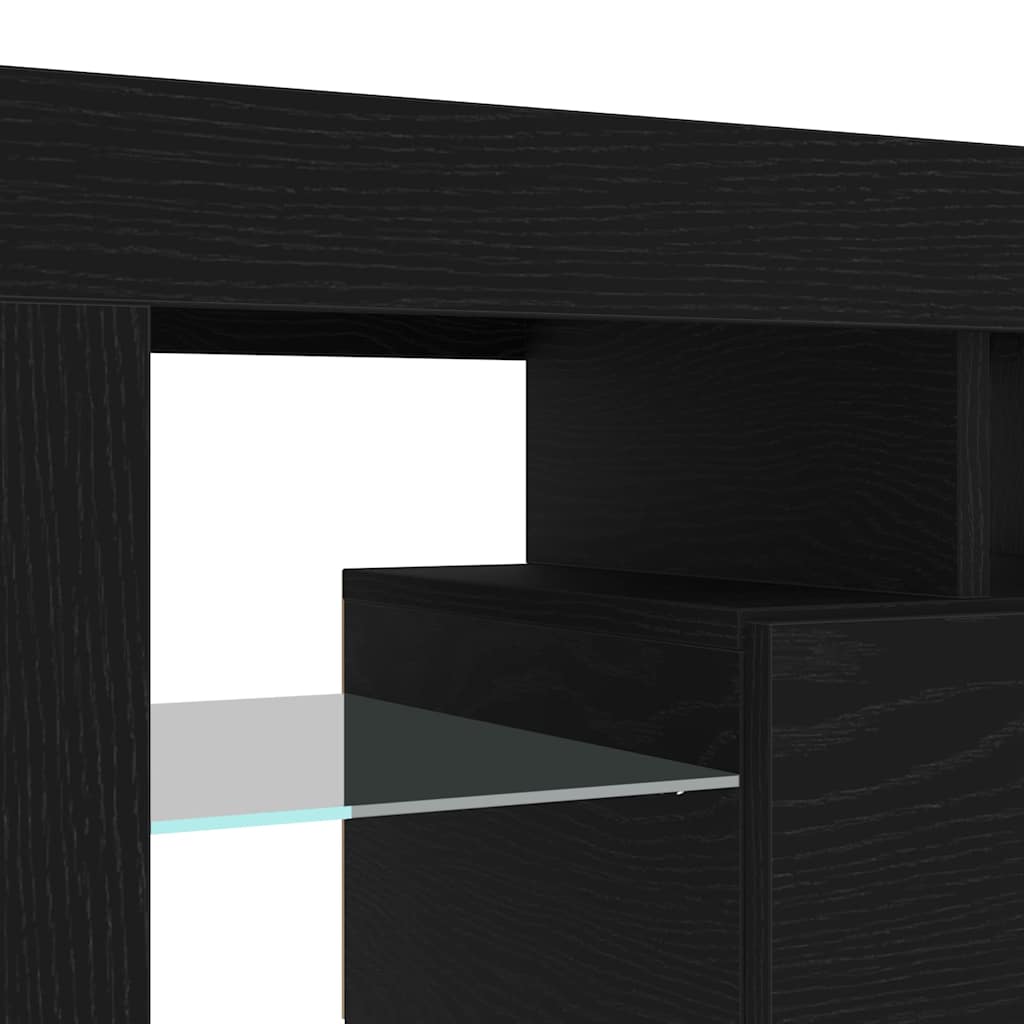 Tv-skabe 2 Pcs Sort Eg 260 X 36.5 X 40 Cm Konstrueret Træ - Billede 13
