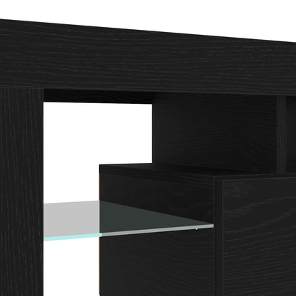 Tv-skabe 2 Pcs Sort Eg 260 X 36.5 X 40 Cm Konstrueret Træ - Billede 13
