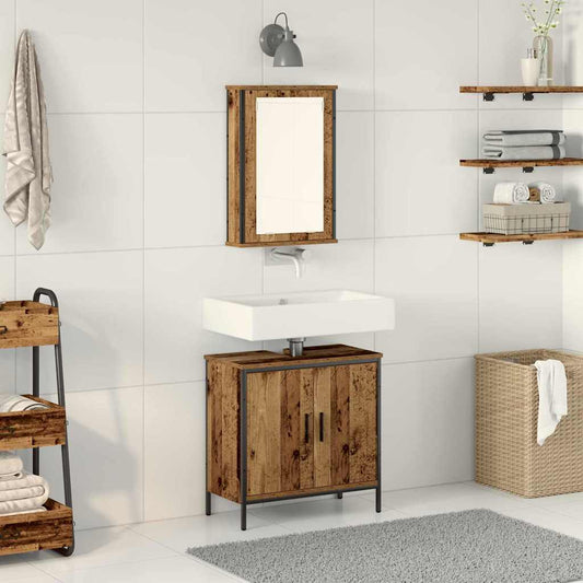 Badeværelsesmøbel Sæt Med Opbevaring 2 Pcs Brun 60 X 30 X 60 Cm - Hovedbillede