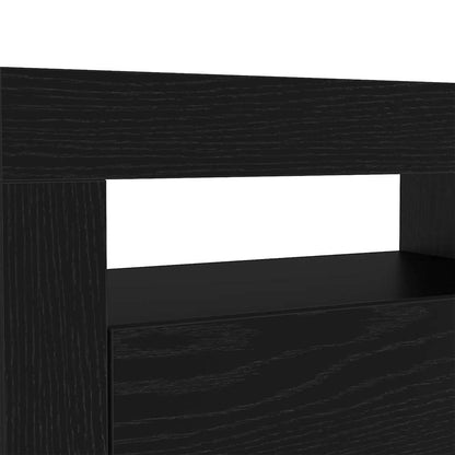 Tv-møbler 2 Pcs Sort Eg 210 X 35 X 40 Cm Konstrueret Træ - Billede 13