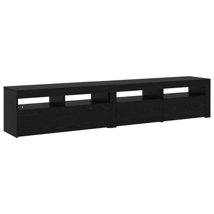 Tv-møbler 2 Pcs Sort Eg 210 X 35 X 40 Cm Konstrueret Træ - Billede 9
