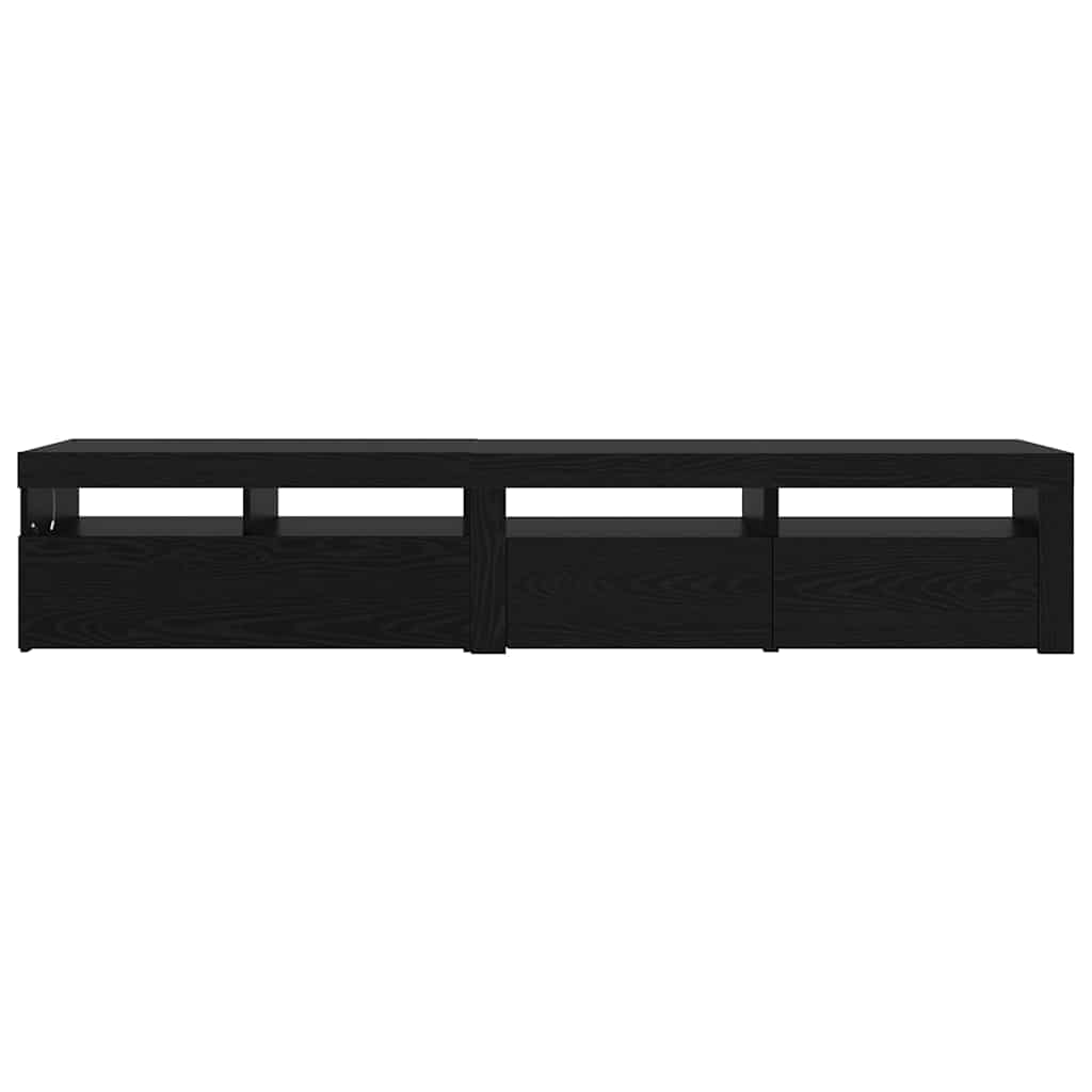 Tv-møbler 2 Pcs Sort Eg 210 X 35 X 40 Cm Konstrueret Træ - Billede 10