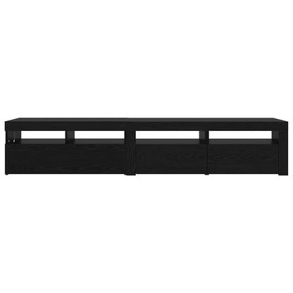 Tv-møbler 2 Pcs Sort Eg 210 X 35 X 40 Cm Konstrueret Træ - Billede 10