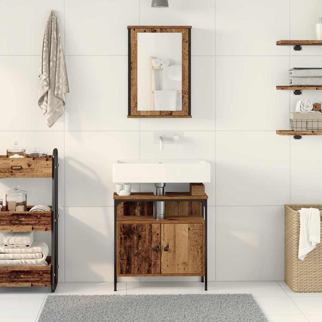 Badeværelsesmøbel Sæt Med Opbevaring 2 Pcs Brun 60 X 30 X 60 Cm - Billede 4