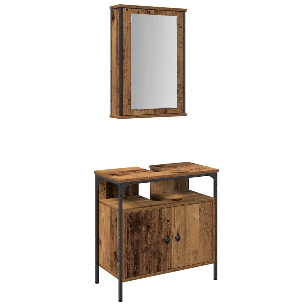 Badeværelsesmøbel Sæt Med Opbevaring 2 Pcs Brun 60 X 30 X 60 Cm - Billede 2