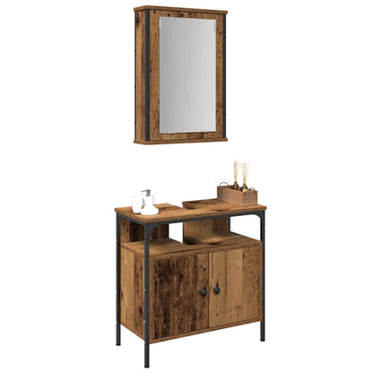 Badeværelsesmøbel Sæt Med Opbevaring 2 Pcs Brun 60 X 30 X 60 Cm - Billede 3