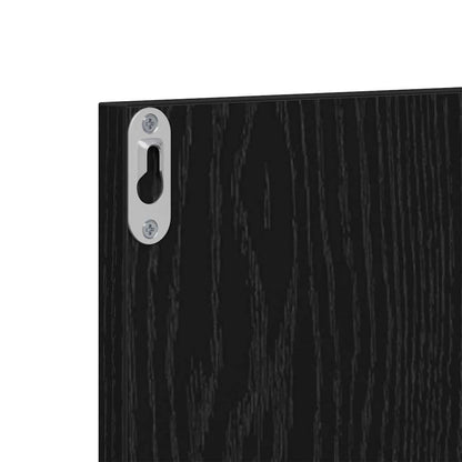 Entremøbelsæt 3 Pcs Sort Eg 80 X 31 X 40 Cm Konstrueret Træ - Billede 10