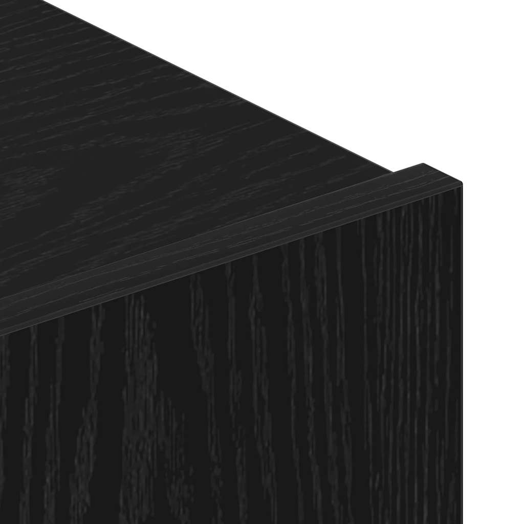 Tv-møbelsæt 8 Pcs Sort Eg 100 X 30 X 30 Cm Konstrueret Træ - Billede 10