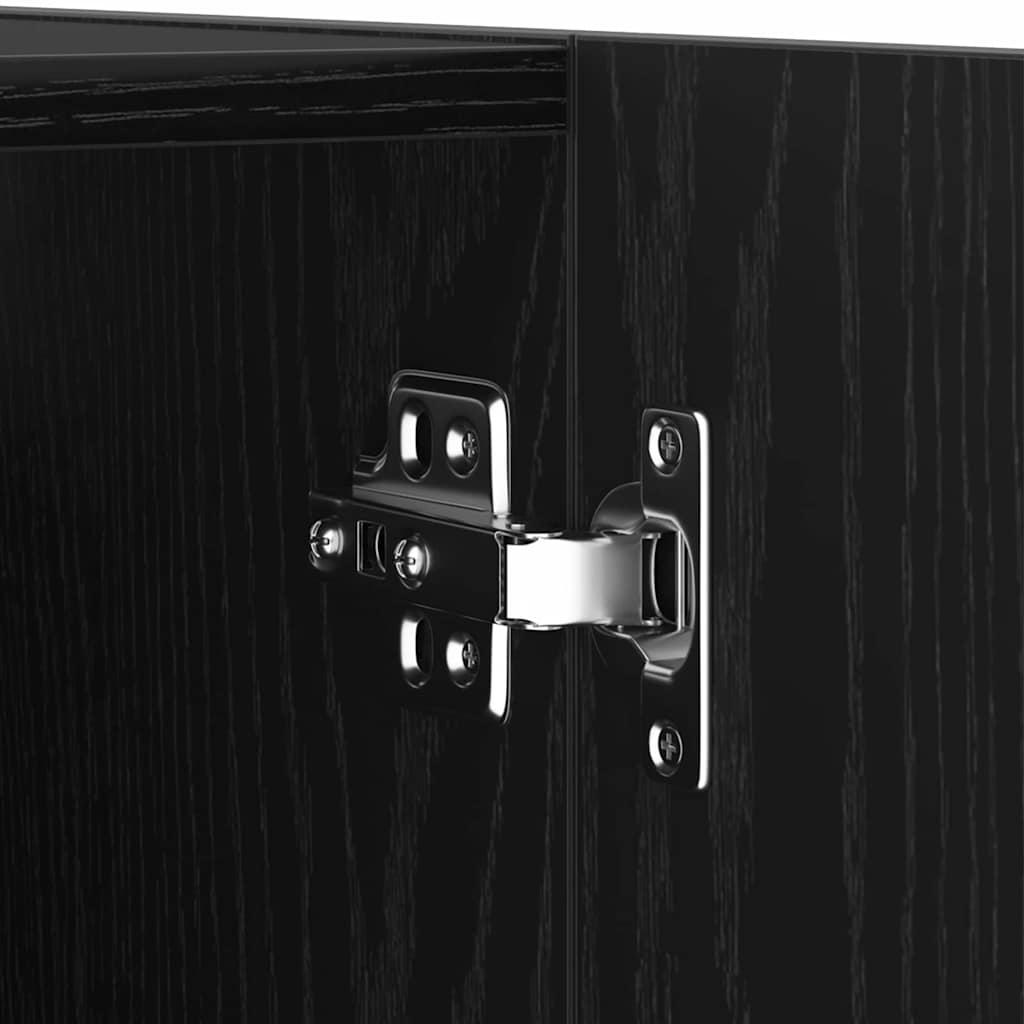 Tv-møbelsæt 8 Pcs Sort Eg 100 X 30 X 30 Cm Konstrueret Træ - Billede 11