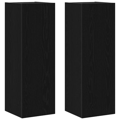 Tv-møbelsæt 8 Pcs Sort Eg 100 X 30 X 30 Cm Konstrueret Træ - Billede 7