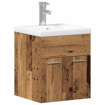 Badeværelsesmøbelssæt 3 Pcs Gammelt Træ 41 X 38.5 X 46 Cm - Billede 5