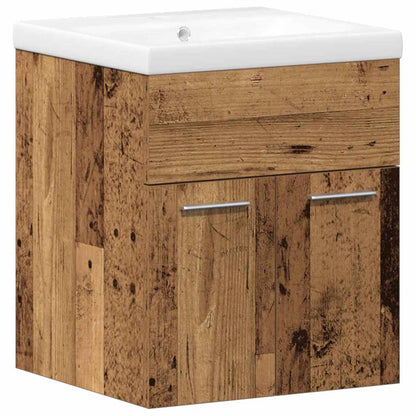 Badeværelsesmøbel Sæt 3 Pcs Gammelt Træ 41 X 38.5 X 46 Cm - Billede 5