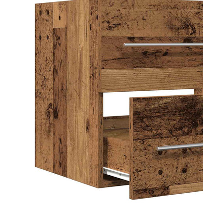 Vaskeskab Med Vask 2 Pcs Gammelt Træ 60 X 38.5 X 48 Cm - Billede 9