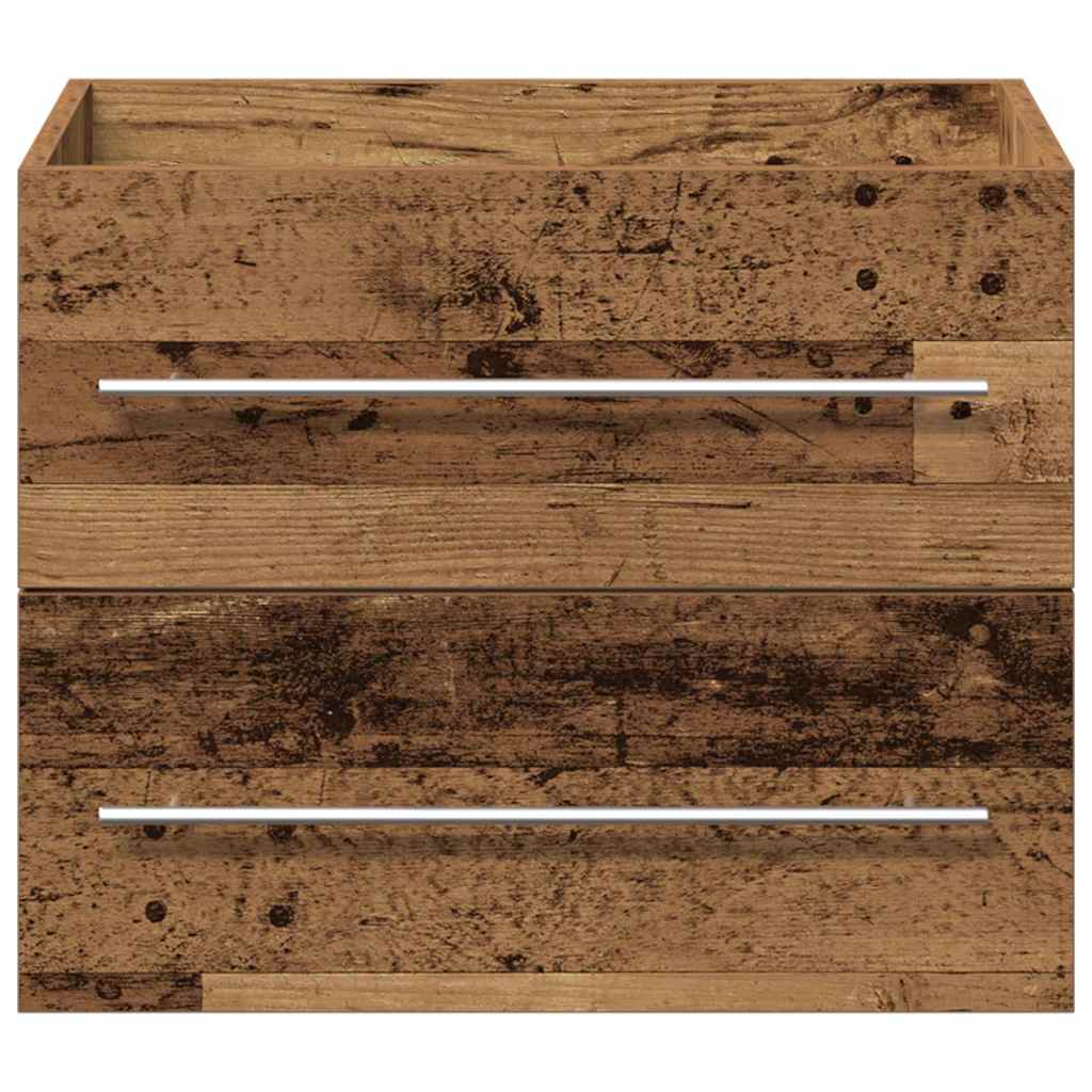 Vaskeskab Med Vask 2 Pcs Gammelt Træ 60 X 38.5 X 48 Cm - Billede 7