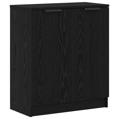 Sideboard 3 Pcs Sort Eg 121 X 30 X 70 Cm Konstrueret Træ - Billede 6