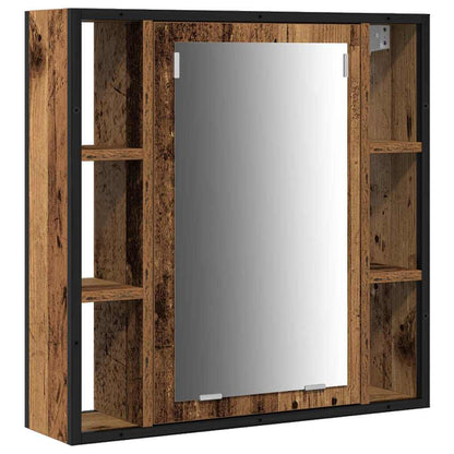 Badeværelsesskabsæt 3 Pcs Gammelt Træ 33 X 33 X 185.5 Cm - Billede 5