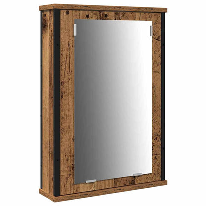 Badeværelsesmøbel Sæt 3 Pcs Gammelt Træ 33 X 33 X 185.5 Cm - Billede 5