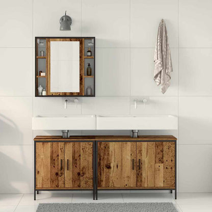 Badeværelsesmøbel Sæt Med Hylde 3 Pcs Brun 60 X 16 X 60 Cm - Billede 4