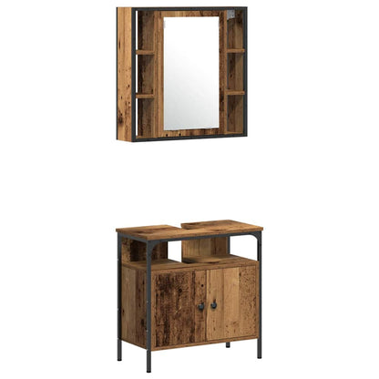 Badeværelsesmøbel Sæt Med Hylde 3 Pcs Brun 60 X 30 X 60 Cm - Billede 6
