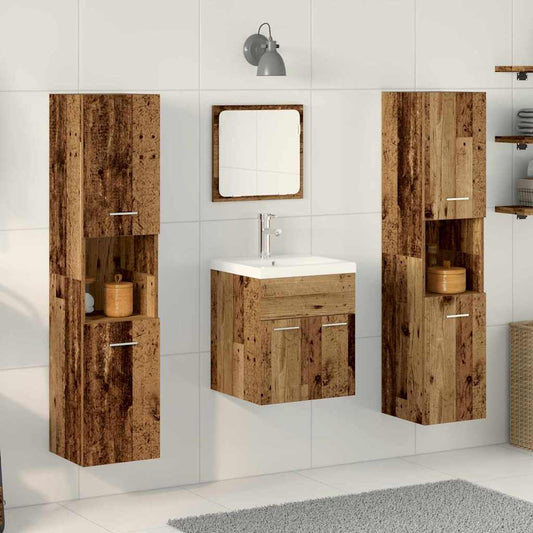 Badeværelsesmøbel Sæt 4 Pcs Gammelt Træ 41 X 38.5 X 46 Cm - Hovedbillede