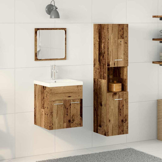 Badeværelsesmøbel Sæt 4 Pcs Gammelt Træ 41 X 38.5 X 46 Cm - Hovedbillede