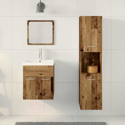 Badeværelsesmøbel Sæt 4 Pcs Gammelt Træ 41 X 38.5 X 46 Cm - Billede 4