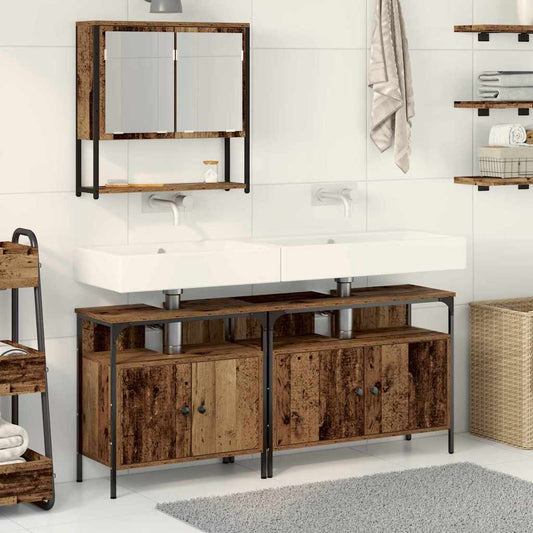 Badeværelsesmøbel Sæt Med Opbevaring 3 Pcs Brun 80 X 30 X 60 Cm - Hovedbillede
