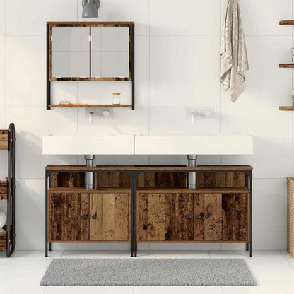 Badeværelsesmøbel Sæt Med Opbevaring 3 Pcs Brun 80 X 30 X 60 Cm - Billede 4