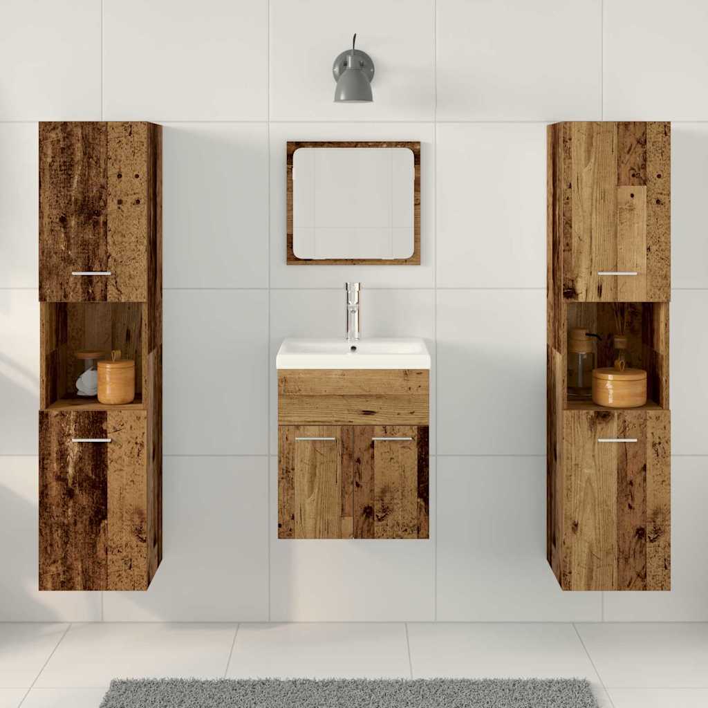 Badeværelsesmøbel Sæt 5 Pcs Gammelt Træ 41 X 38.5 X 46 Cm - Billede 4
