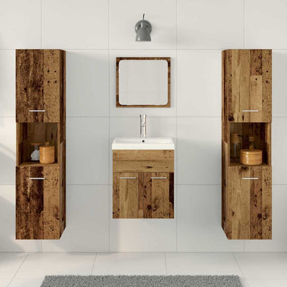 Badeværelsesmøbel Sæt 5 Pcs Gammelt Træ 41 X 38.5 X 46 Cm - Billede 4