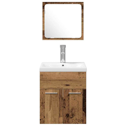 Badeværelsesmøbel Sæt 5 Pcs Gammelt Træ 41 X 38.5 X 46 Cm - Billede 8